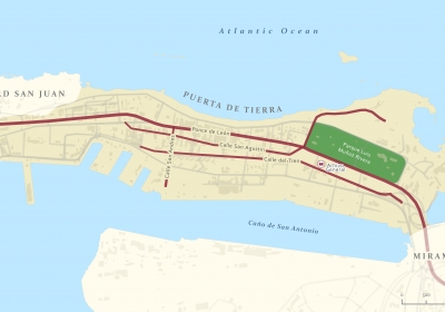 Map of Puerta de Tierra_