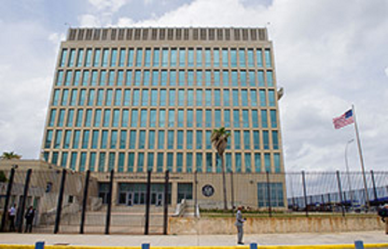 (Image: U.S. Embassy building in Havana where Álvaro requested visas in 1980)